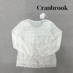 ★新品★ Cranbrook ブラウス　長袖　シアー　アイボリー　レース　M