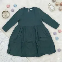 pairmanon 130 ダブルガーゼ 長袖ワンピース ニュアンスブルー