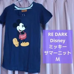 リダーク　Disney　ミッキー　プリント　サマーニット　ディズニー　ネイビーのサムネイル
