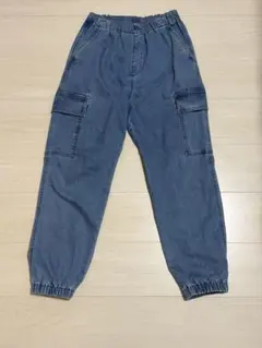 UNIQLO カーゴパンツ 160 デニムブルー