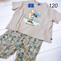 【新品】ミッキー半袖Tシャツ ハーフパンツ セットアップ 120cm 綿100