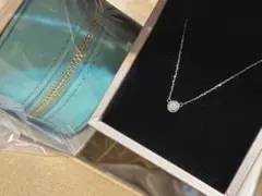 新品♡鈴木亜美さん　しーちゃん　コラボネックレス ♡プラチナ　一粒ダイヤ