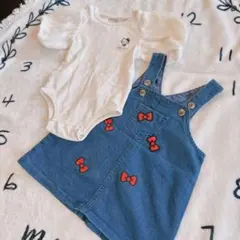 プティマイン　ハローキティ　コラボ　ロンパース　ジャンスカ　80