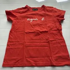 Agnès b. ロゴ Tシャツ サイズ2 オレンジ