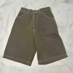 ワークショーツ ハーフパンツ カーキ コットン100% カジュアル 古着のサムネイル
