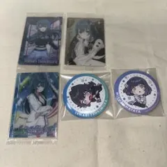 学マス　秦屋美鈴　月村手毬　ウエハースカード　ゆらりん缶バッジ　5点セット