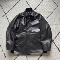 REAL SIMONS ECOオイルワックス仔牛革 シンプルジャケット 黒 M - メルカリ