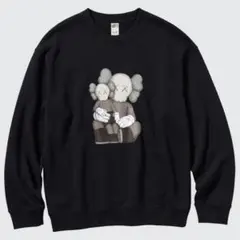 Uniqlo x KAWS スウェットトレーナー　 ブラック　ユニクロ　カウズ