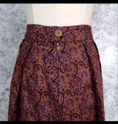 美品✨ランバン　LANVIN　ロングスカート　シルク/ウール　最高品質　深い赤色のサムネイル
