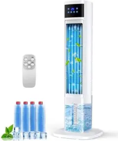冷風機 加湿器 95cm タワーファン 首振り スポットクーラー 4L 扇風機