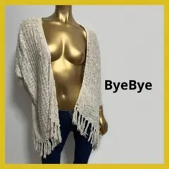 【5718】Bye Bye ラメ ニット フリンジ カーディガン Mのサムネイル