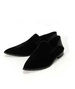 zucca ベロアスリッポンローファー　L