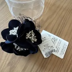 COMME CA ISM ネイビー ブローチ 12-83AK01