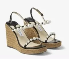 JIMMY CHOO パール ウェッジソール サンダルのサムネイル