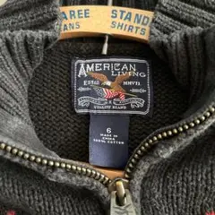 アーガイル柄 ジッパー付き ニット　セーターAMERICANLIVING