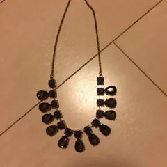 ビジューネックレス  ブルー