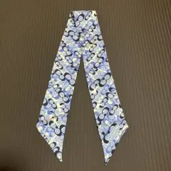 COACH リボンスカーフ　　シグネチャー　スカーフ　シルク100%