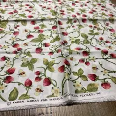 VINTAGE 40s KAREN JARRAR USAコットン生地110x50