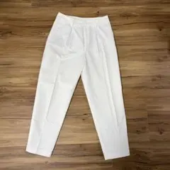 UNIQLO ホワイト ワイドテーパードパンツ M