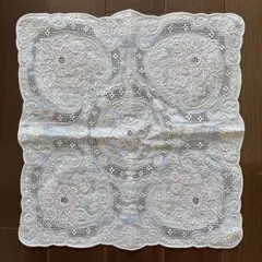 スワトウ　ハンカチ　汕頭　刺繍　淡いカラー　SWATOW 花柄