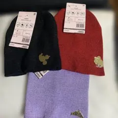 Workman DAYS DISNEY ラメニットキャップ 3点セット