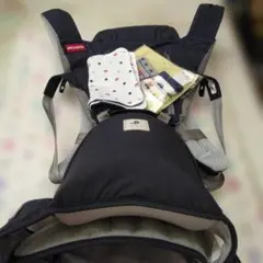 ポグネ ミキハウス ヒップシート ベビーキャリア 抱っこ紐 デニム 箱