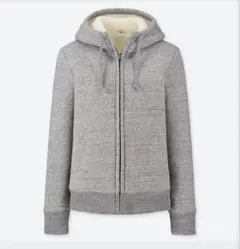 ボアスウェットフルジップパーカ（長袖　ユニクロ　M もこもこ　裏起毛