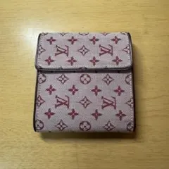 ルイヴィトン モノグラムミニ キャンバス ピンク 折り財布 レディース