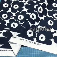 週末価格 マリメッコ 生地 ミニウニッコ ブラック モノトーン