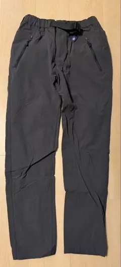 ダークグレー アウトドアパンツ ウエスト調整可能