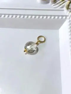 グリーンアメジスト　14kgf製 チャーム　ペンダントトップ