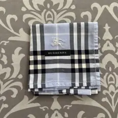 BURBERRY バーバリー ブルー系 チェック柄 ハンカチ 新品シール付