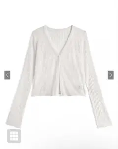 GRL シアーリブニットショート丈カーディガン [sd071]