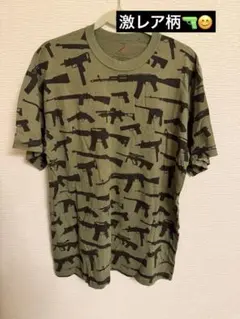 ROTHCO 総柄 Tシャツ オリーブ XL