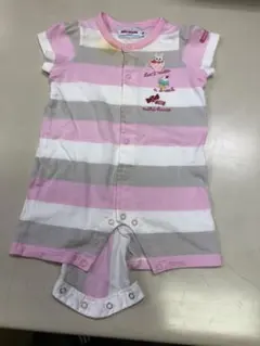 ミキハウス ストライプロンパース 70cm