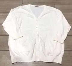 Samansa Mos2ゆるVネックカーディガン　【UV・マシンウォッシャブル】