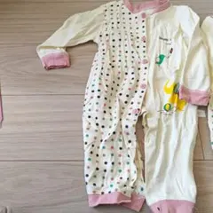 動物プリントロンパース 95cmまで3点セット