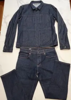 無印良品　デニムセットアップ　L　ストレッチ