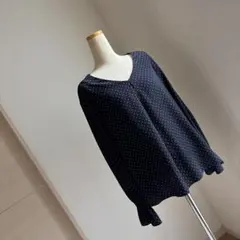 TONAL ドット Vネック プルオーバー ブラウス キャンディースリーブのサムネイル