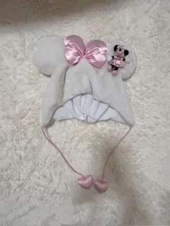 ミニーちゃん ファンキャップ ホワイト ピンク希少