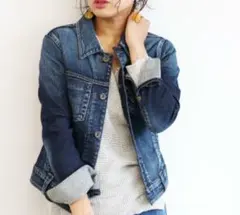 ヤヌーク　デニットデニムジャケット　XS