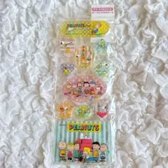レトロ スヌーピー ビーズ入り立体シール