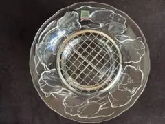 CRYSTAL HOYA 花柄ガラス花器