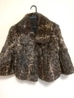 ラビットファーコート レオパード柄