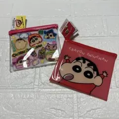 クレヨンしんちゃん　クリアミニフラットポーチ　２種
