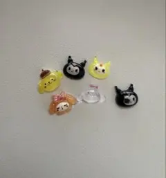 クロミ、ポムポムぷりん、シナモンロール、マイメロ　ネイルパーツ5個セットおまけ有