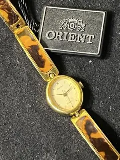 ★完動品 美品 80年代？ ORIENT ビンテージ 鼈甲風？ レディース腕時計のサムネイル