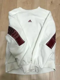 adidas クルーネック スウェット ホワイト ボルドーのサムネイル