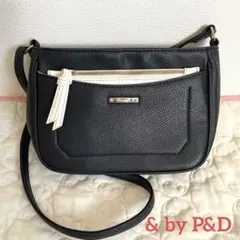 & by P&D ショルダーバッグ ブラック ホワイトのサムネイル
