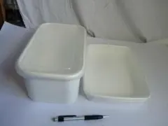 野田琺瑯 食品保存容器 2個 レクタングル 深型/浅型